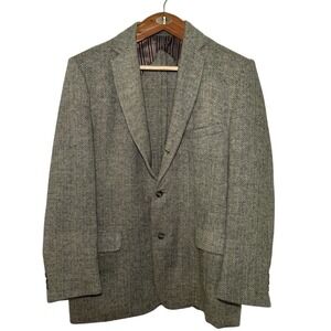 Vintage Harris Tweed‎ Men's Large 42" Chest 100% Pure Scottish Wool Sport Coat
